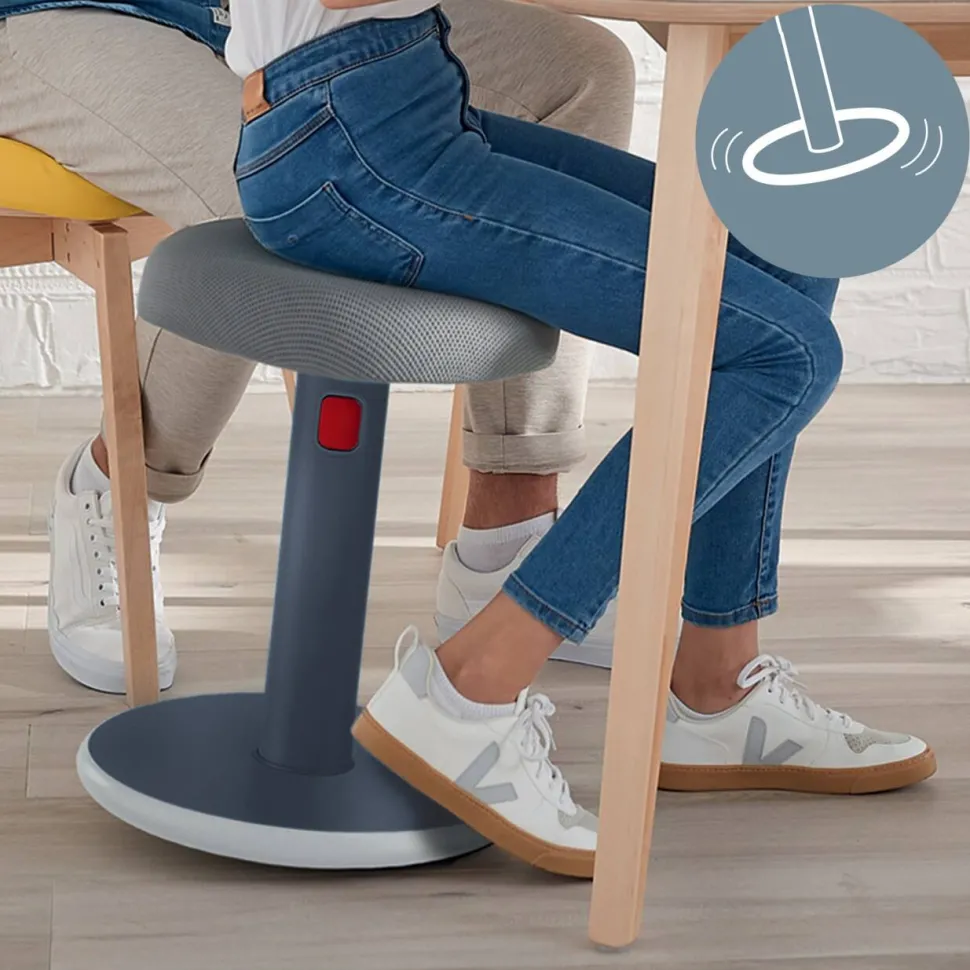 Leitz Zit-sta-kruk 65180089 Ergo Cosy Met verstelbare zitting 46 - 79 cm Tot 110 kg Grijs