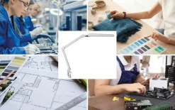 Maul MAULcraft Klembaar Bureaulamp LED (dimbaar) Wit Netstroom 80 x 985 x 520 mm