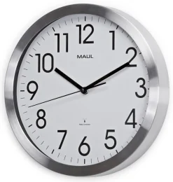 Maul MAULmove Analoog Wandklok Wit, zilver 30 x 30,5 x 30,5 x 5 cm