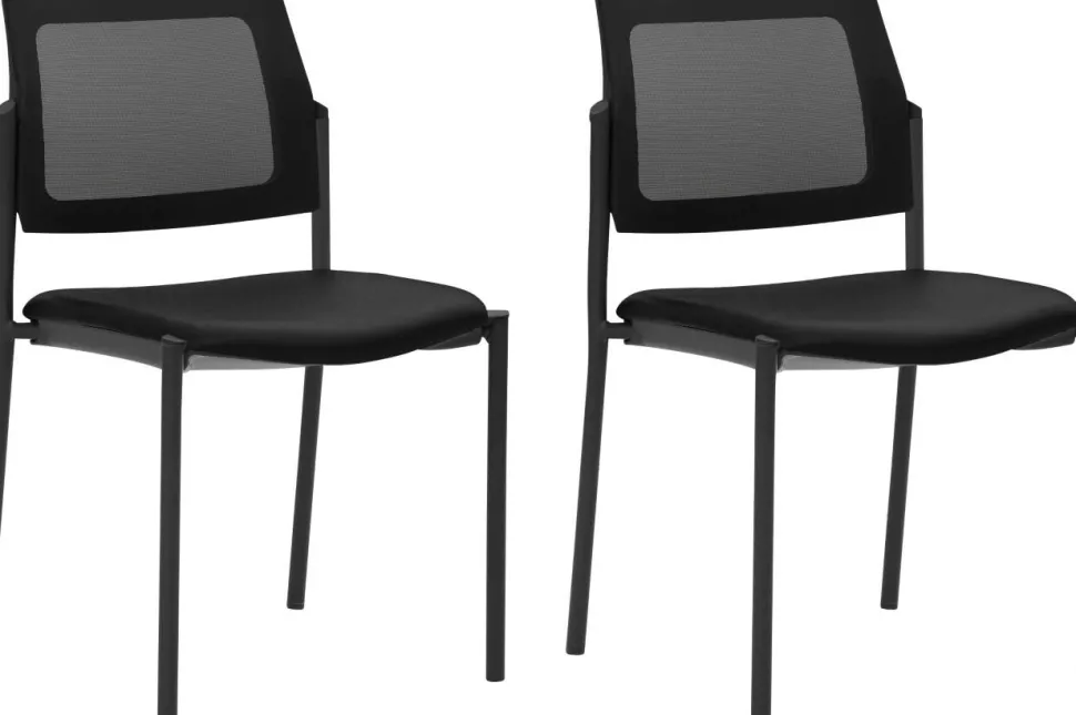 Mayer Sitzmöbel Stapelbare stoel Stof Zwart 2519 490 x 560 x 830 mm Pak van 2
