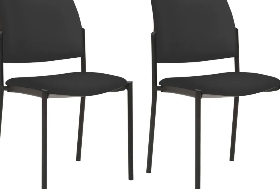 Mayer Sitzmöbel Stapelbare stoel Stof Zwart 2518 490 x 560 x 830 mm Pak van 2