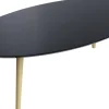 meet powered by PAPERFLOW Ovale bijzettafel Scandi Zwart blad Beuken frame 4 poten 1150 x 600 x 350 mm