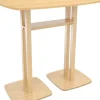 meet powered by PAPERFLOW Rechthoekige Hoge Tafel met Beukenkleurig MDF Fineer Top En Beukenkleurig Frame Woody 1140 x 750 x 1100 mm