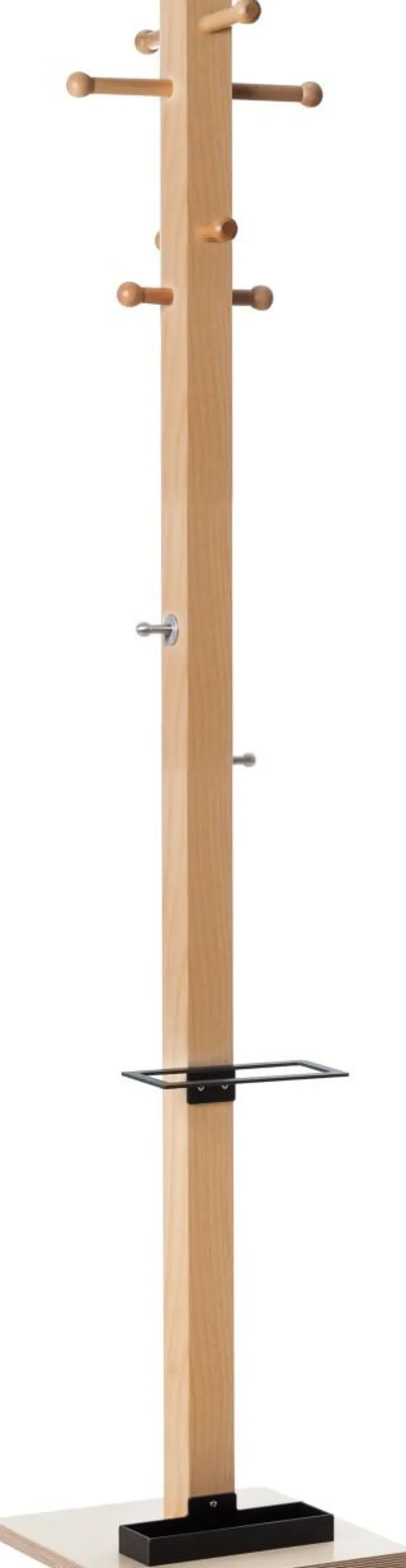 meet powered by PAPERFLOW Vrijstaande kapstok Hout easyCloth 350 x 350 x 1780 mm Beuken, zwart