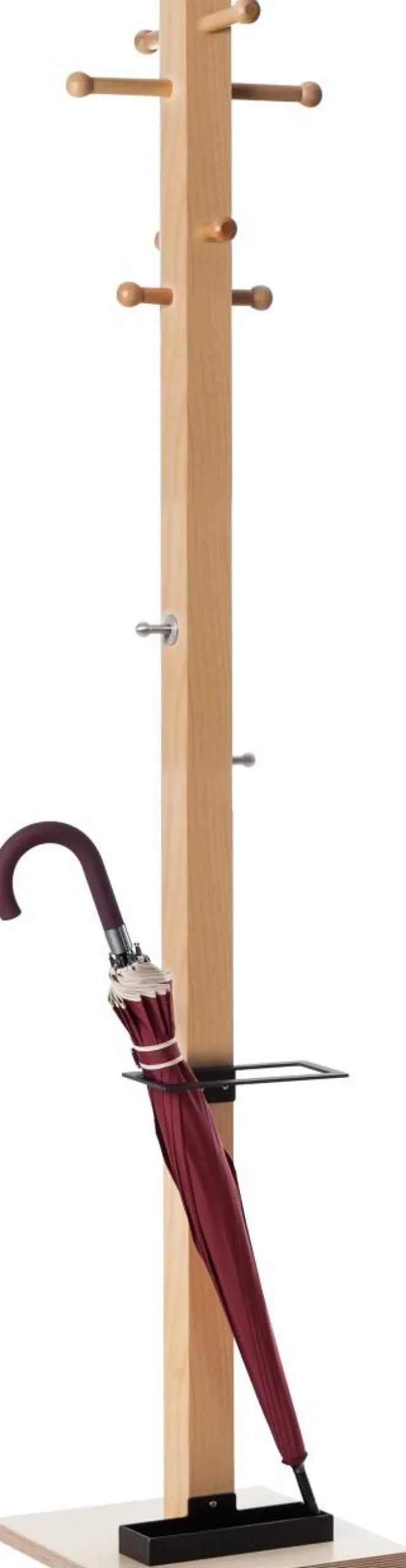 meet powered by PAPERFLOW Vrijstaande kapstok Hout easyCloth 350 x 350 x 1780 mm Beuken, zwart