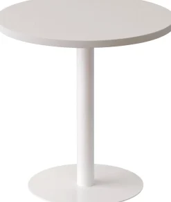 meet powered by PAPERFLOW Bijzettafel met melamine, ABS & stalen blad en frame Easy Desk 600 x 600 x 600 mm Wit