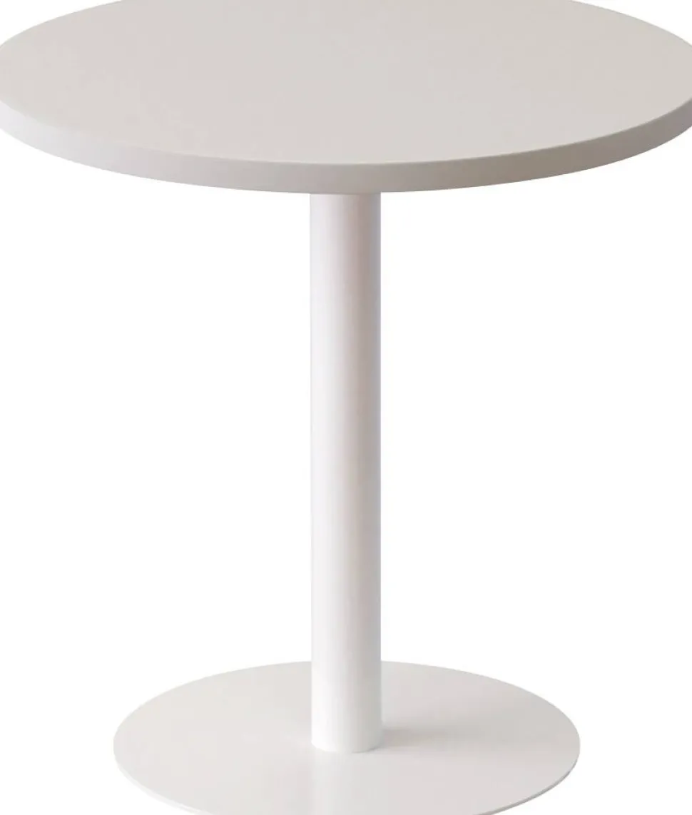 meet powered by PAPERFLOW Bijzettafel met melamine, ABS & stalen blad en frame Easy Desk 600 x 600 x 600 mm Wit