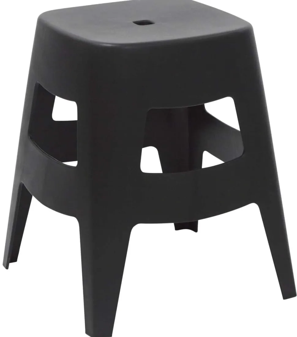 meet powered by PAPERFLOW Stool Zwart met Beech Poten Pack of 5