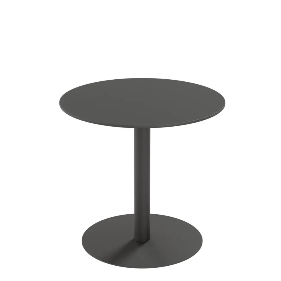 meet powered by PAPERFLOW Kantinetafel Rond Zwart TRCROS80M.01 800 x 750 mm