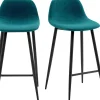meet powered by PAPERFLOW Bar Stool Blauw met Zwart Poten Pack of 2
