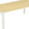 meet powered by PAPERFLOW Rechthoekige bijzettafel Melamine blad en Easy Desk 1140 x 600 x 400 mm Bruin, wit