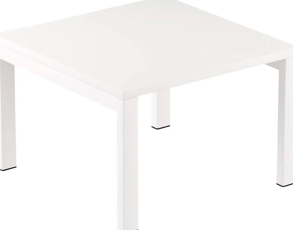 meet powered by PAPERFLOW Vierkante bijzettafel Melamine blad Easy Desk 600 x 600 x 400 mm Wit