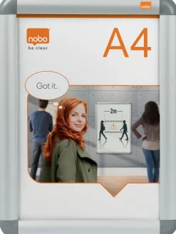 Nobo Premium Plus A4 Kliklijst Zilver 1902214 25 (B) x 1,2 (D) x 34 (H) cm 1902214