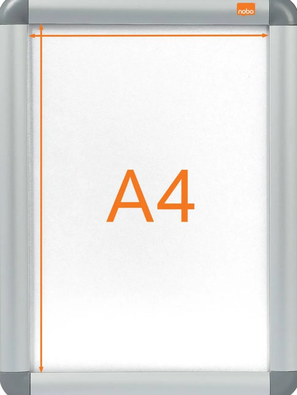 Nobo Premium Plus A4 Kliklijst Zilver 1902214 25 (B) x 1,2 (D) x 34 (H) cm 1902214