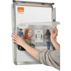 Nobo Premium Plus A1 Kliklijst Zilver 1902211 65 (B) x 3,2 (D) x 90 (H) cm