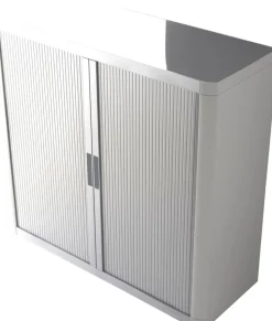 Paperflow Easy Office Roldeurkast PS (Polystyreen), Staal 2 Planken Afsluitbaar 1.100 x 415 x 1.040 mm Grijs