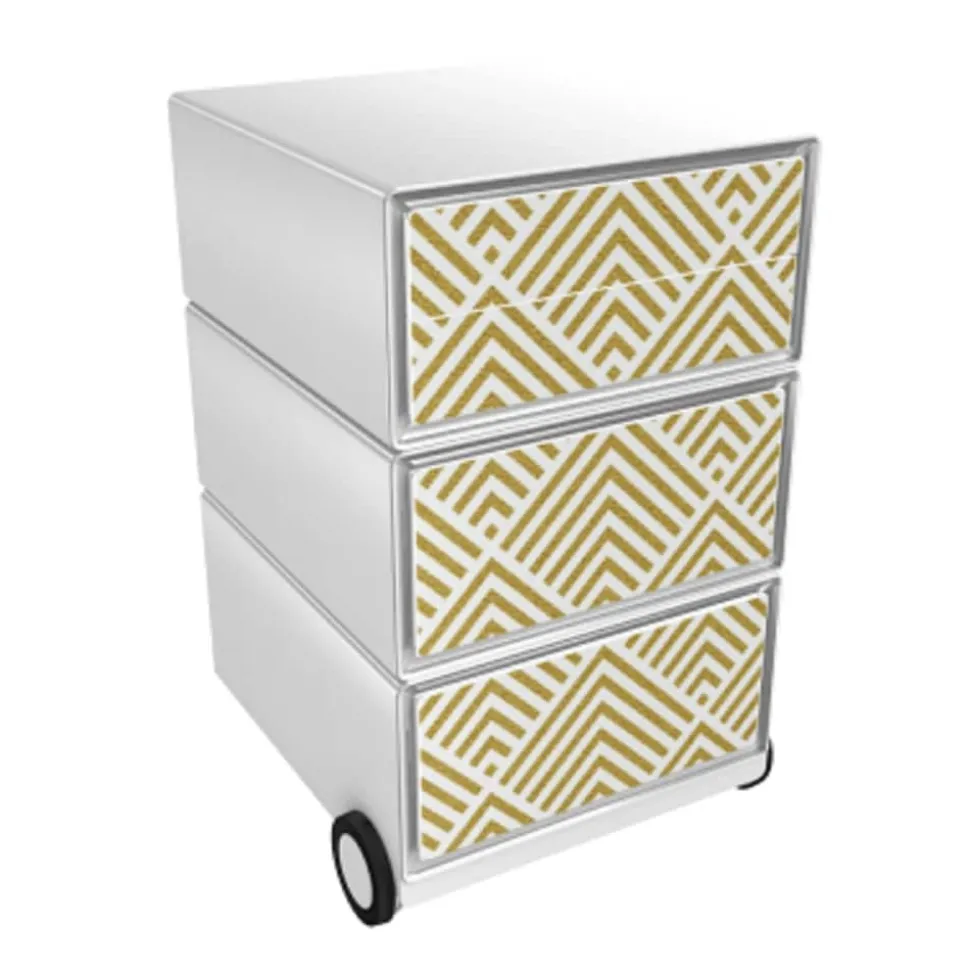 Paperflow Easybox Mobiel ladeblok met 4 lades 642x390x436 mm Art Deco - Rising Sun Design