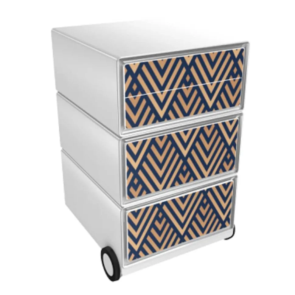Paperflow Easybox Mobiel ladeblok met 4 lades 642x390x436 mm Art Deco, Nightfall