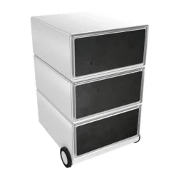 Paperflow easybox mobiele ladenblok met 3 lades 642x390x436mm blackboard