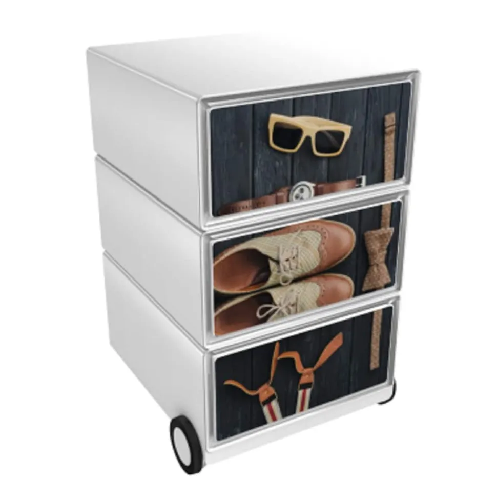 Paperflow easybox mobiele ladenblok met 3 lades 642x390x436mm perfect gentleman