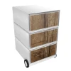 Paperflow easybox mobiele ladenblok met 3 lades 642x390x436mm tree trunk