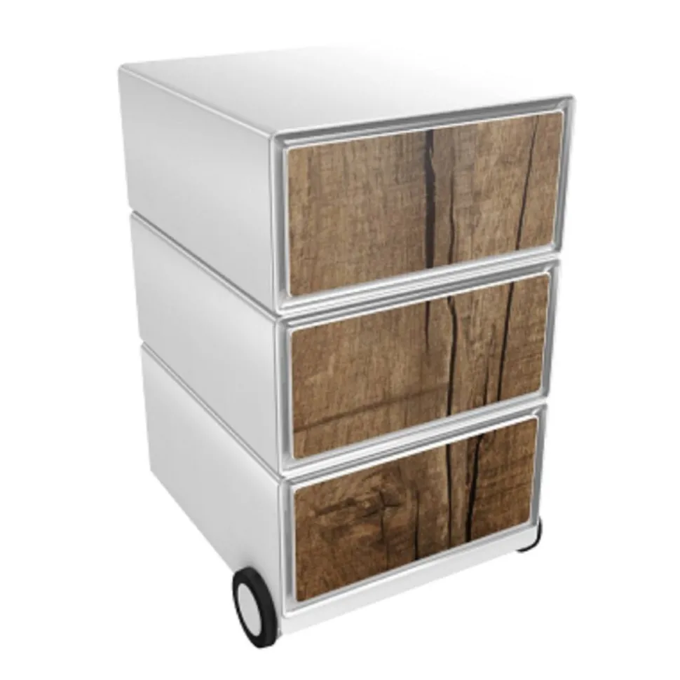 Paperflow easybox mobiele ladenblok met 3 lades 642x390x436mm tree trunk