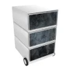 Paperflow easybox mobiele ladenblok met 3 lades 642x390x436mm nigrum