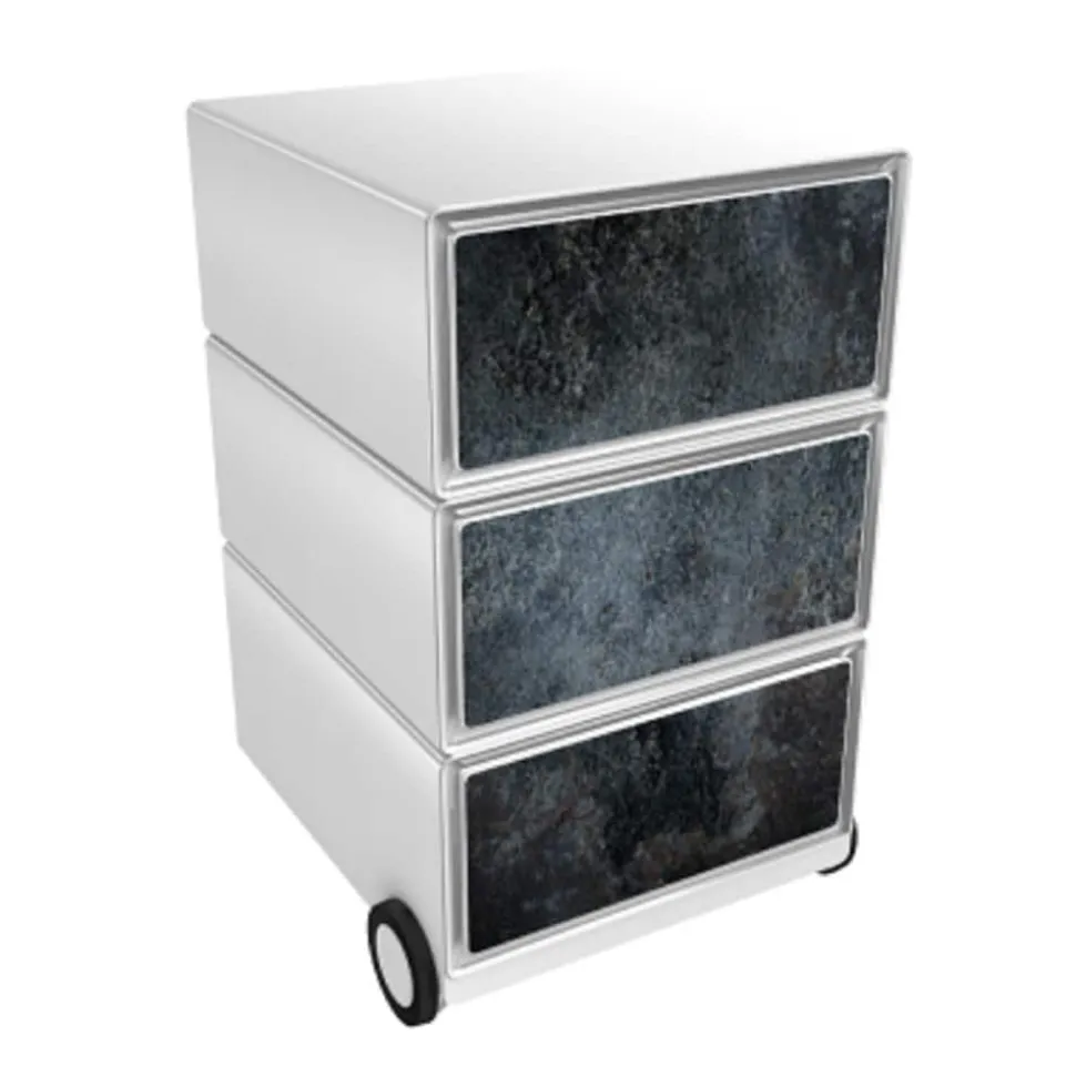 Paperflow easybox mobiele ladenblok met 3 lades 642x390x436mm nigrum