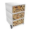 Paperflow easybox mobiele ladenblok met 3 lades 642x390x436mm logs