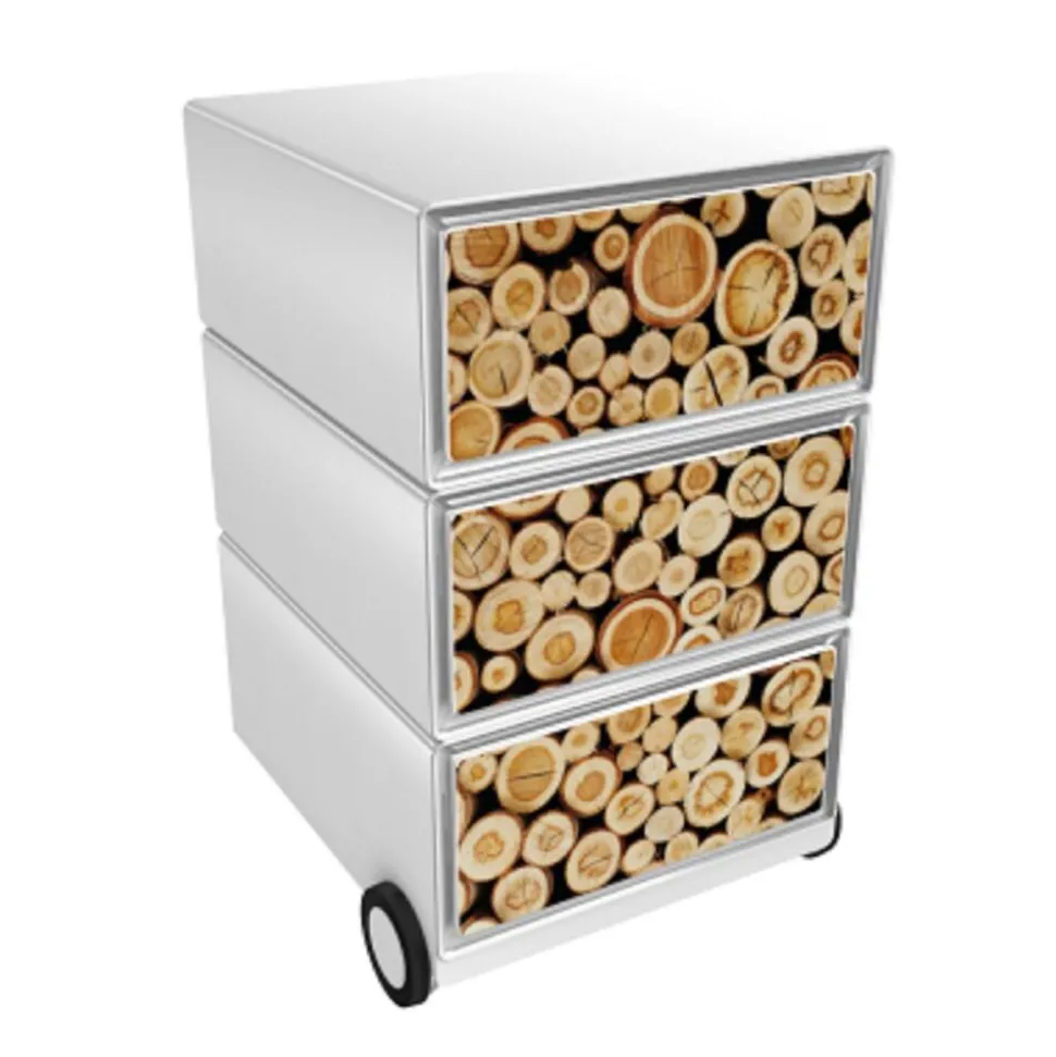 Paperflow easybox mobiele ladenblok met 3 lades 642x390x436mm logs