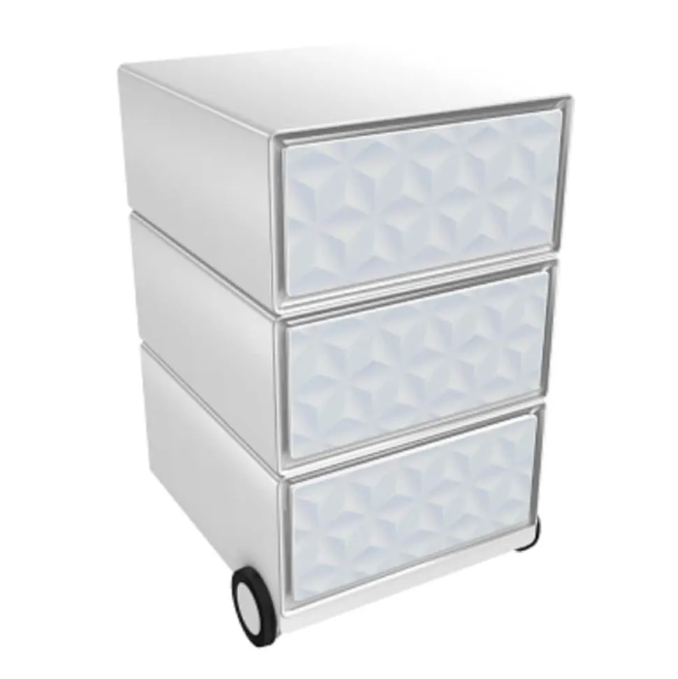 Paperflow easybox mobiele ladenblok met 3 lades 642x390x436mm relief