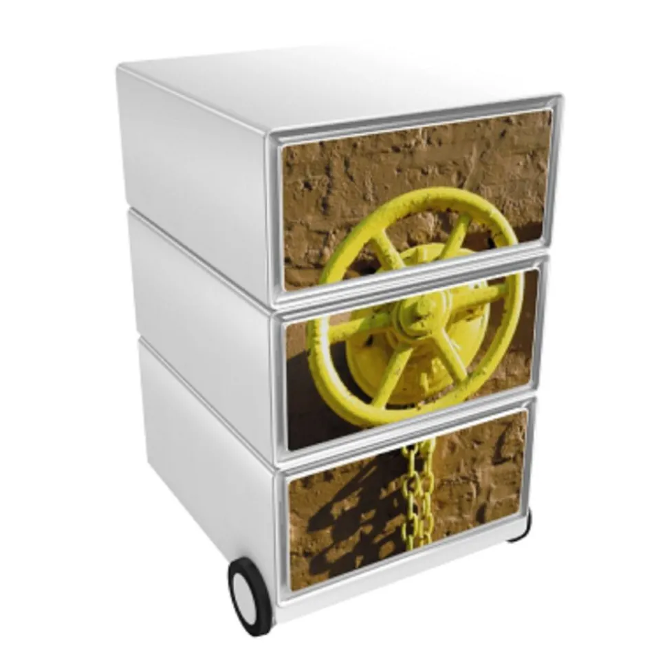 Paperflow easybox mobiele ladenblok met 3 lades 642x390x436mm marine