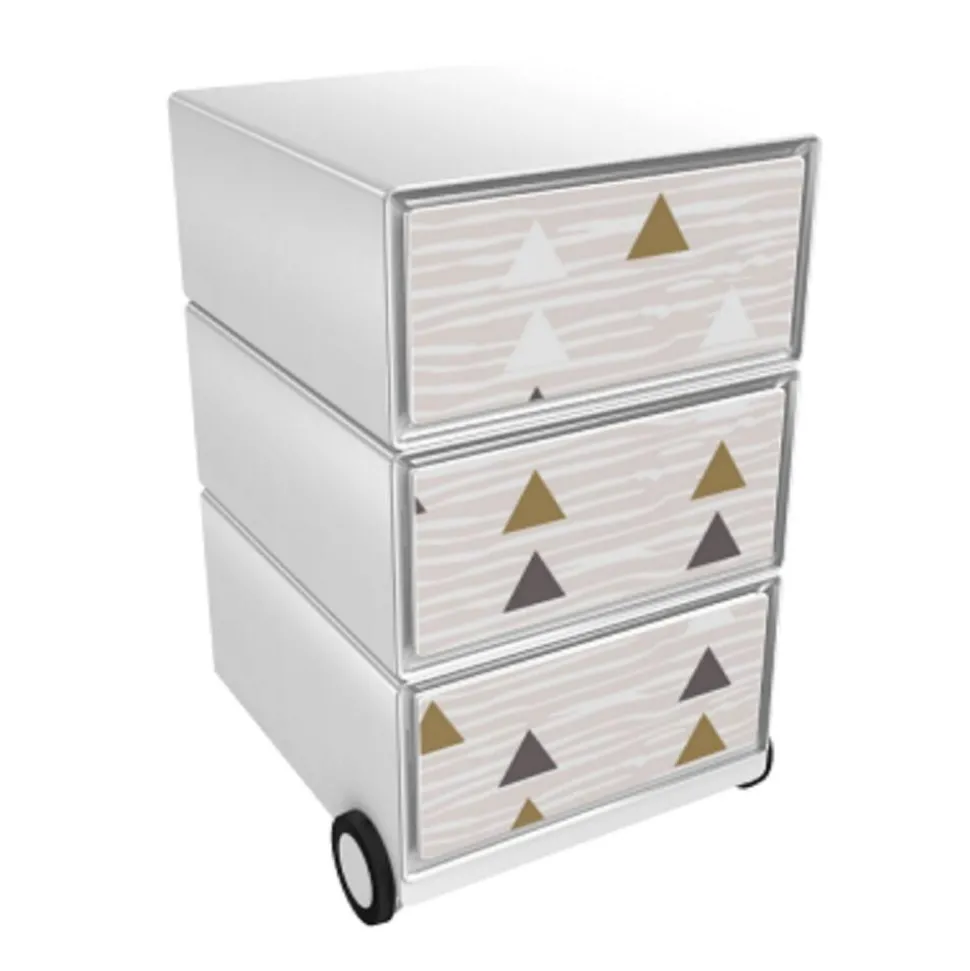 Paperflow easybox mobiele ladenblok met 3 lades 642x390x436mm ethnic