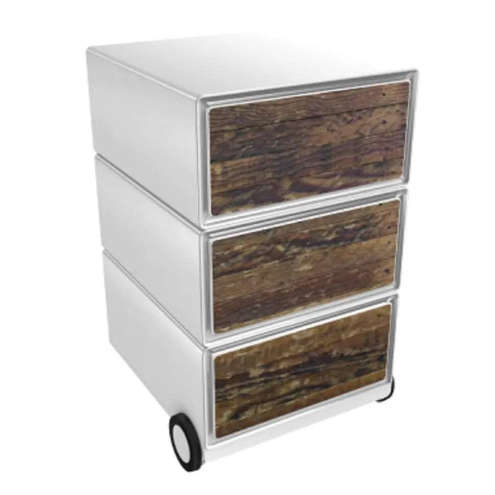 Paperflow easybox mobiele ladenblok met 3 lades 642x390x436mm wood
