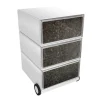Paperflow easybox mobiele ladenblok met 3 lades 642x390x436mm old leather