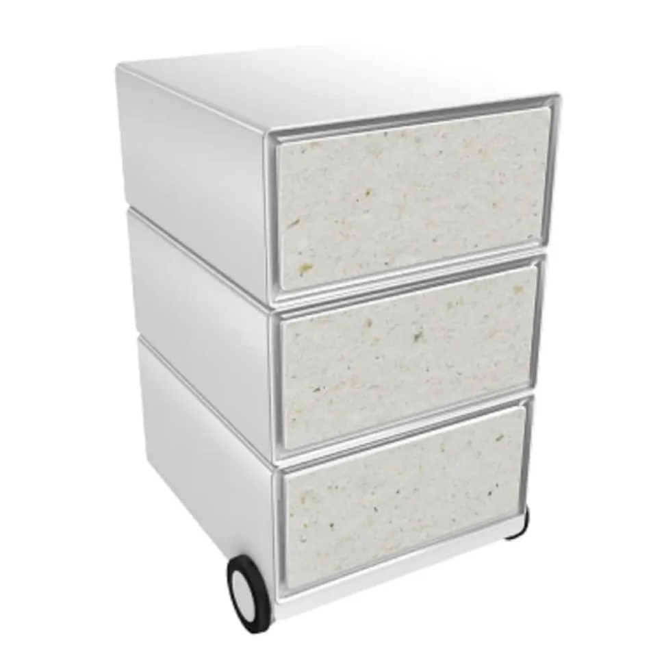 Paperflow easybox mobiele ladenblok met 3 lades 642x390x436mm paper fibre