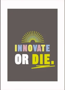 Paperflow Lijst met motiverende slogan "Innovate Or Die" 297 x 420 mm Kleurenassortiment