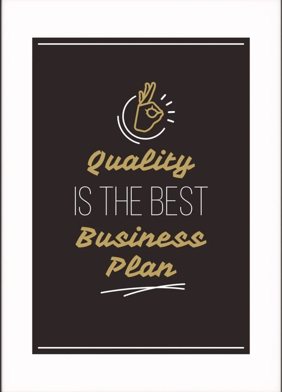 Paperflow Lijst met motiverende slogan "Quality Is The Best Business Plan" 210 x 297 mm Kleurenassortiment