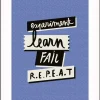 Paperflow Lijst met motiverende slogan "Experiment Fail Learn Repeat" 420 x 594 mm Kleurenassortiment