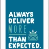 Paperflow Lijst met motiverende slogan "Always Deliver More Than Expected" 297 x 420 mm Kleurenassortiment
