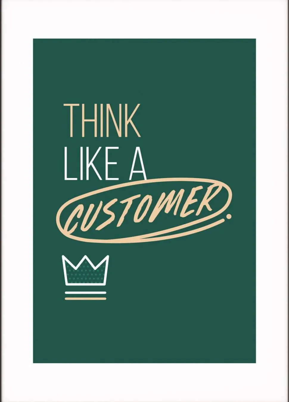 Paperflow Lijst met motiverende slogan "Think Like A Customer" 420 x 594 mm Kleurenassortiment