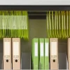Paperflow Roldeurkast Metaal, PP (Polypropeen), PS (Polystyreen) 4 Planken Afsluitbaar 1.100 x 415 x 2.040 mm Groen, wit