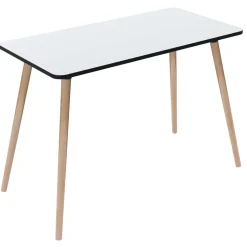 Paperflow Thuiskantoorbureau Rechthoekig Wit Beuken Houten poten 1.140 (B) x 600 (D) x 750 (H) mm Melamine