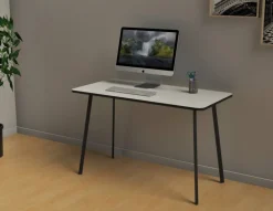 Paperflow Thuiskantoorbureau Rechthoekig Wit 4 metalen poten 1.000 (B) x 500 (D) x 750 (H) mm Melamine