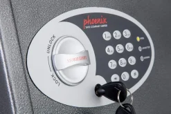 Phoenix Afstortkluis Maat 1 Veiligheidskluis met Elektronisch slot 10L Vela SS0801ED 200 x 310 x 200 mm Metallic grafiet