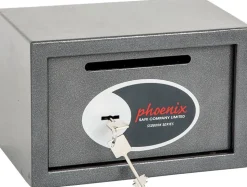Phoenix Afstortkluis Maat 1 Kluis met Sleutelslot 10L Vela SS0801KD 200 x 310 x 200mm Metallic grafiet