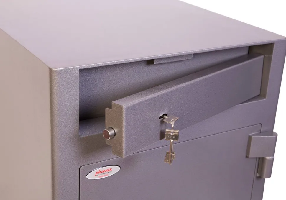 Phoenix Afstortkluis Maat 3 veiligheidskluis met Elektronisch slot 92L SS0998ED 760 x 510 x 510 mm Grafietgrijs