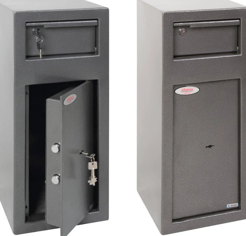 Phoenix Afstortkluis met Sleutelslot 19L SS0992KD 600 x 250 x 250 mm Metallic Grafiet