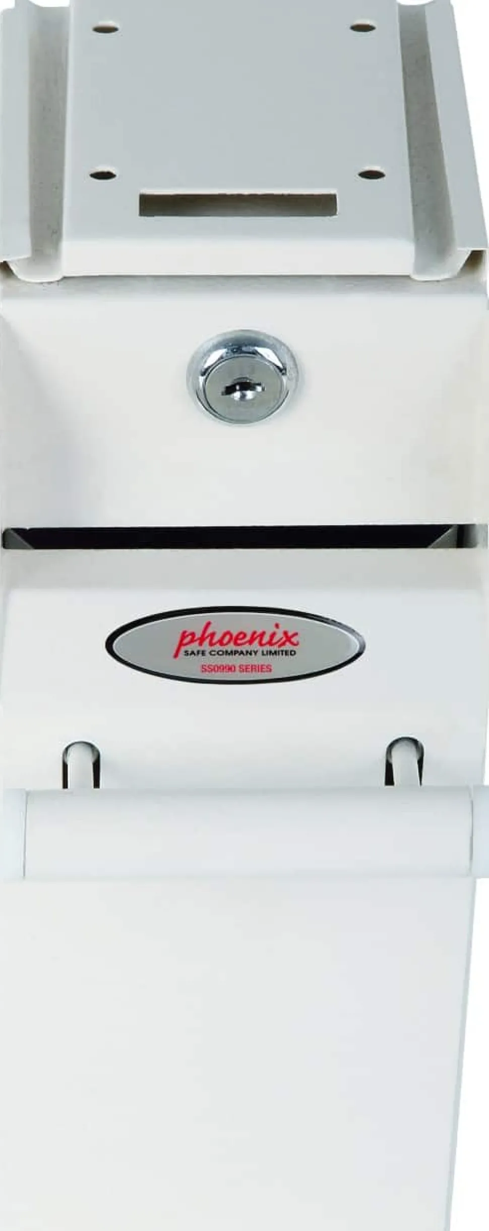Phoenix Afstortkluis voor onder bureau met Sleutelslot 2L SS0991KD 225 x 100 x 195mm Wit