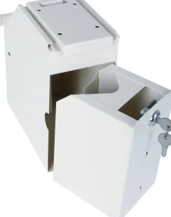 Phoenix Afstortkluis voor onder bureau met Sleutelslot 2L SS0991KD 225 x 100 x 195mm Wit